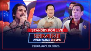 Read more about the article Interview for SMNI Nightline News with Admar Vilando & MJ Mondejar | February 13, 2025 – Huwebes