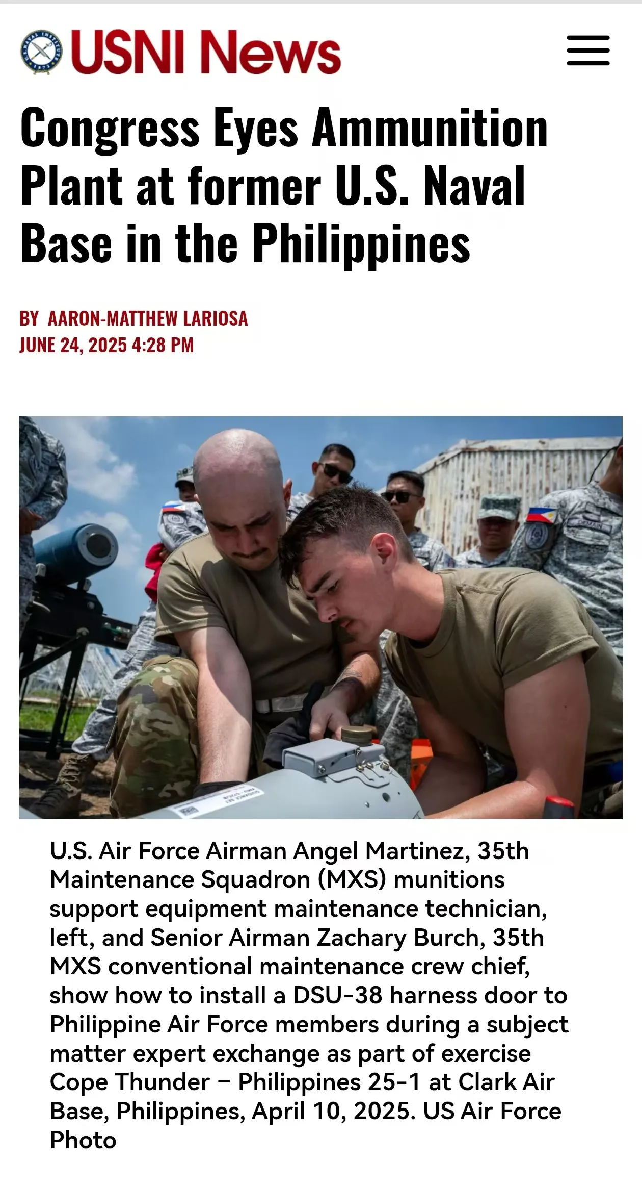 Read more about the article PH as a U.S. Ammunition Hub?? What are the Implications???