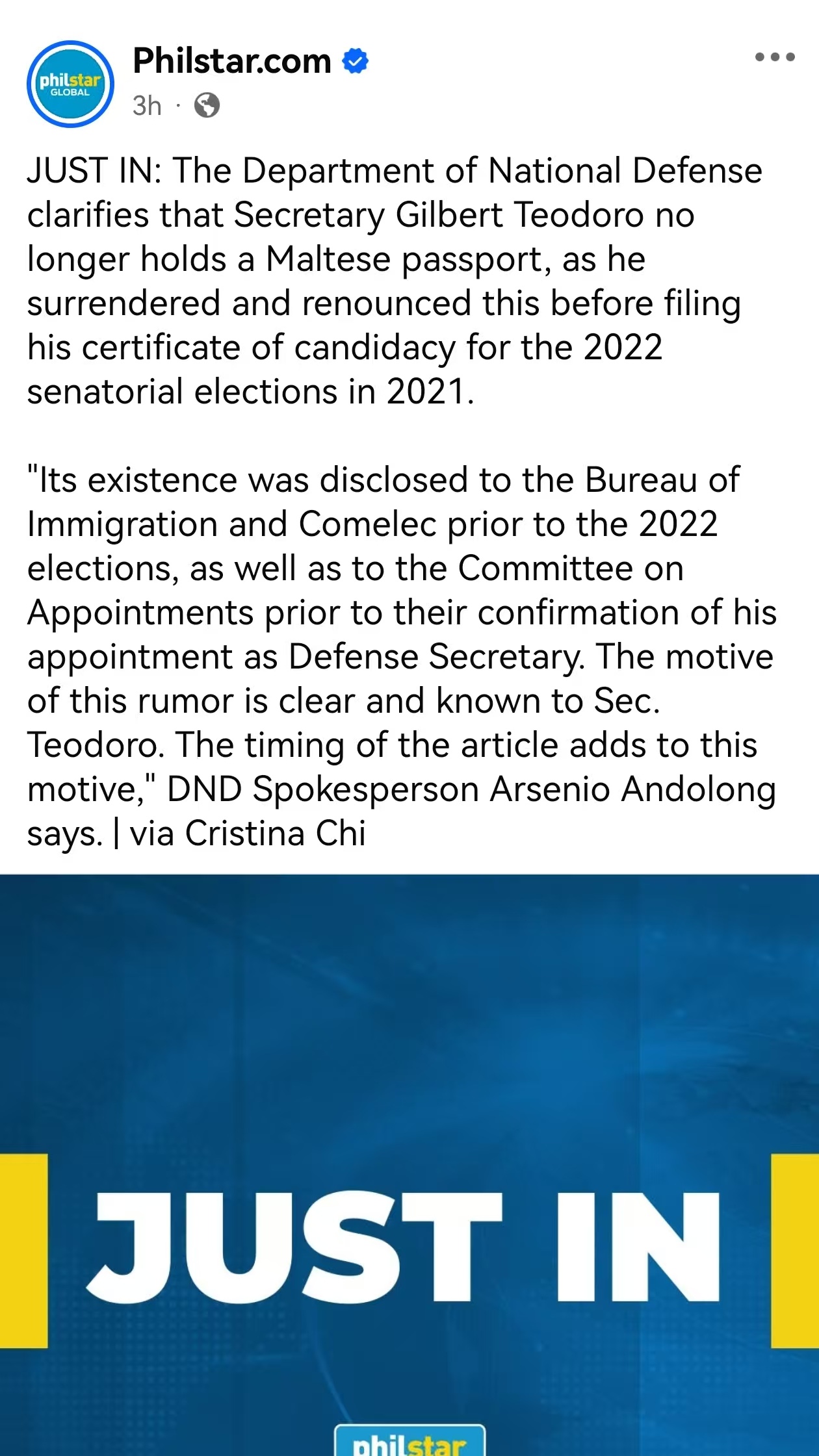 Read more about the article Passport Surrendered? But Loyalty in Question?: Why Teodoro’s Citizenship Controversy Strikes a Nerve