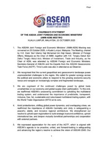 Read more about the article ASEAN’s Geoeconomic Awakening, PH Incoming ASEAN Chairmanship, and Reasserting Regional Relevance Amid Global Fragmentation